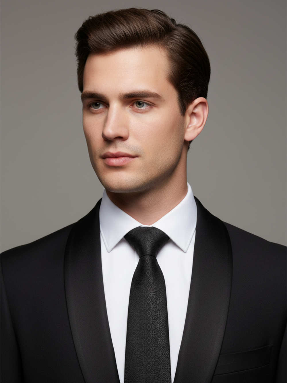 Premium Dark Patterned Silk Tie for Men ? Classic Formal Necktie - Image 3