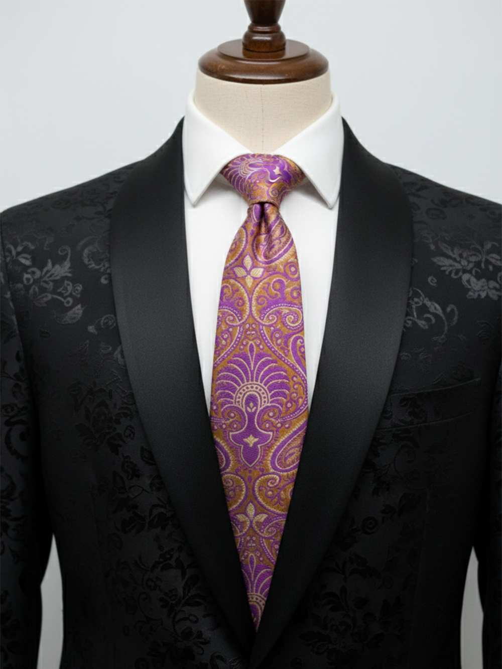 Dark Pink Tie with Elegant Work ? Stylish Formal Necktie - Image 2