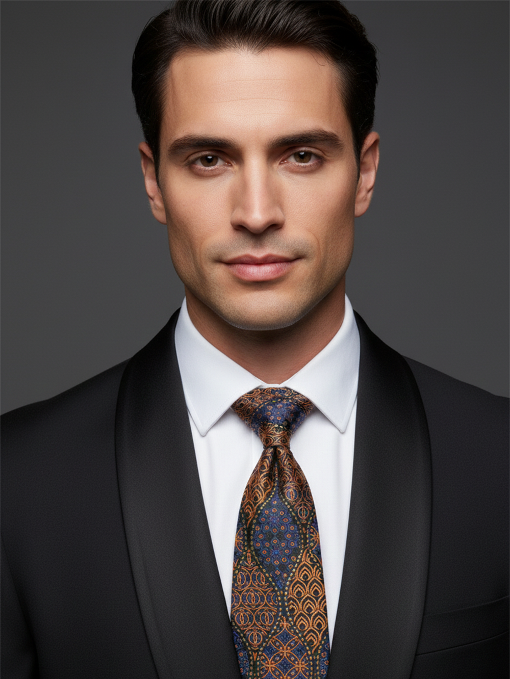 Vibrant Blue Tie with Red & Yellow Detailing ? Stylish & Bold - Image 3