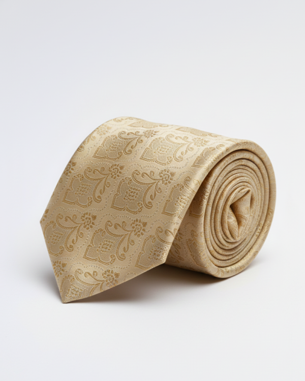 Luxury Silk Tie for Men ? Classic Beige Formal Necktie